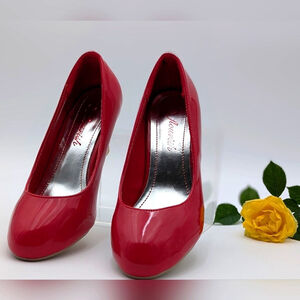 Women's Flourish Pump Red Leathertte Stilettos Fashion Party Wedding Size 5 1/2
